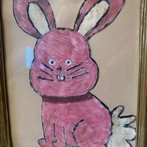 Original art work “blingy bunny” 8x10